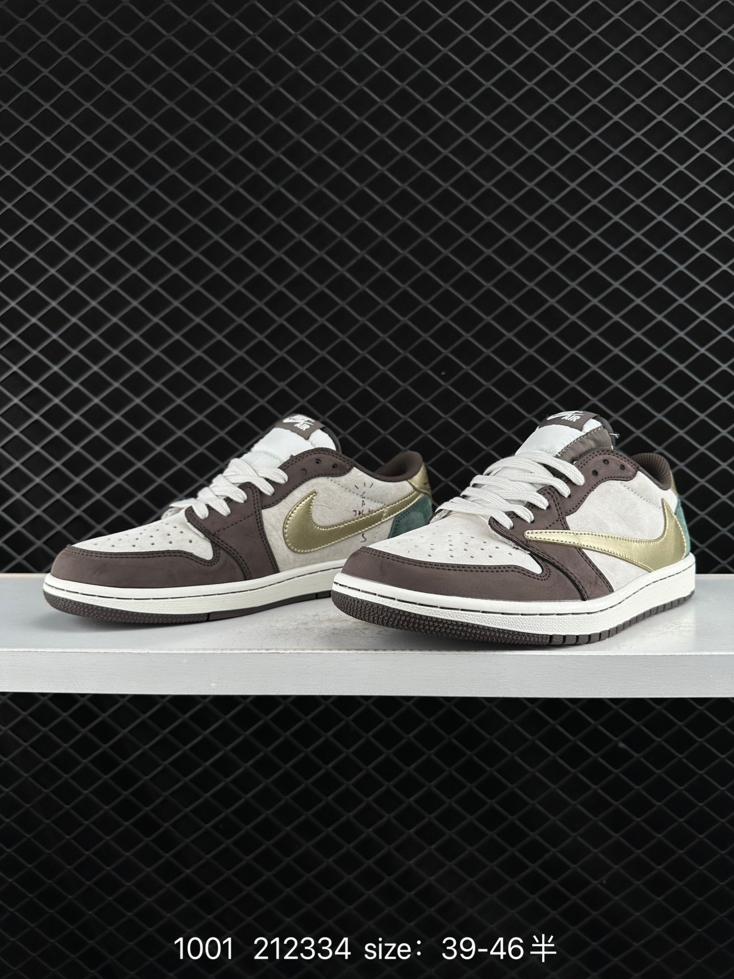 fragment design x Travis Scott x Nike Air Jordan 1 Low OG SP”Black/Green Toe“